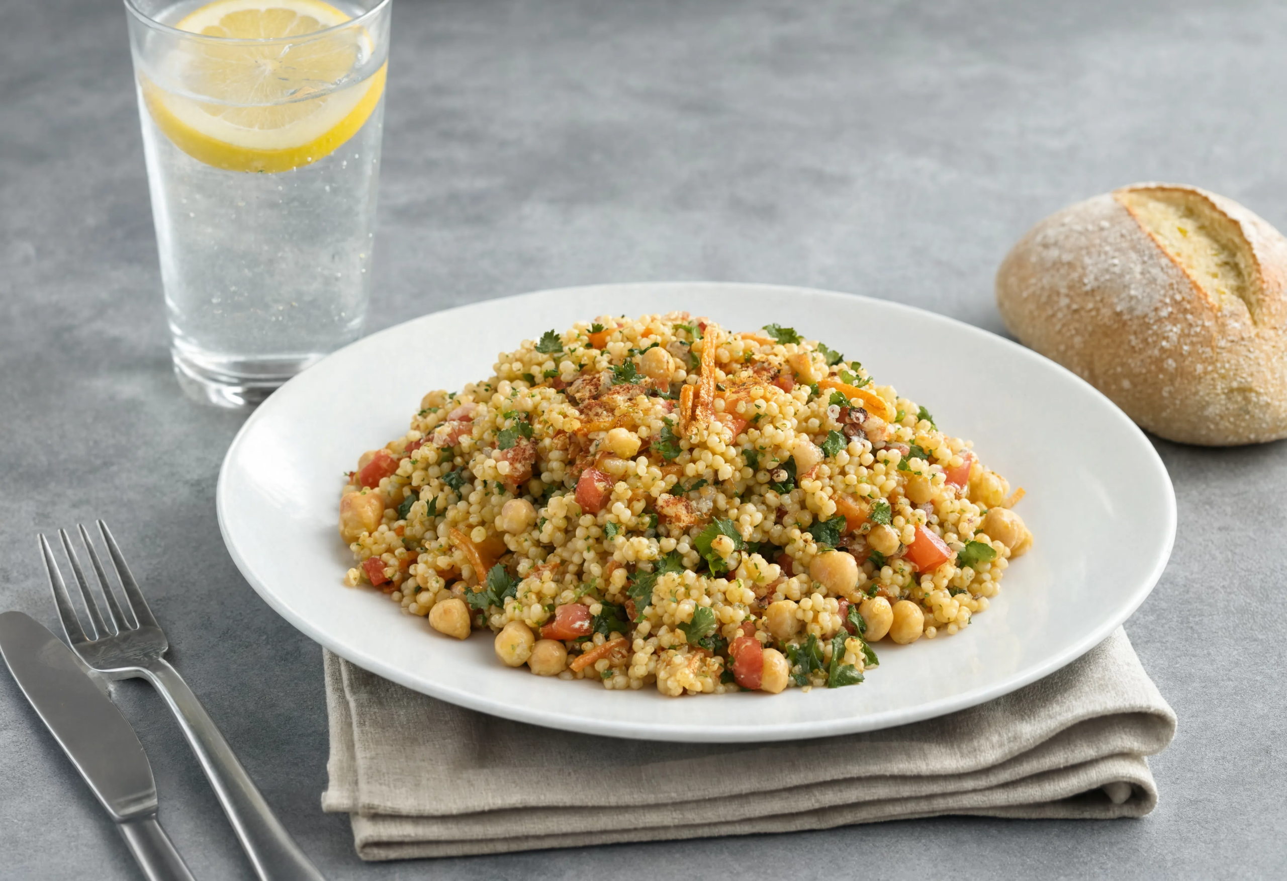 Ensalada de garbanzos con mijo
