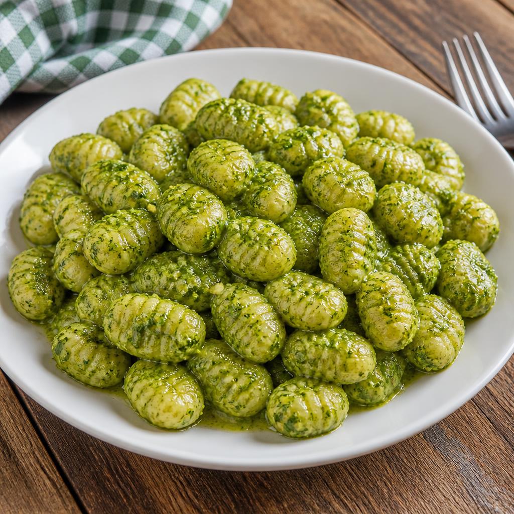 Ñoquis al pesto verde