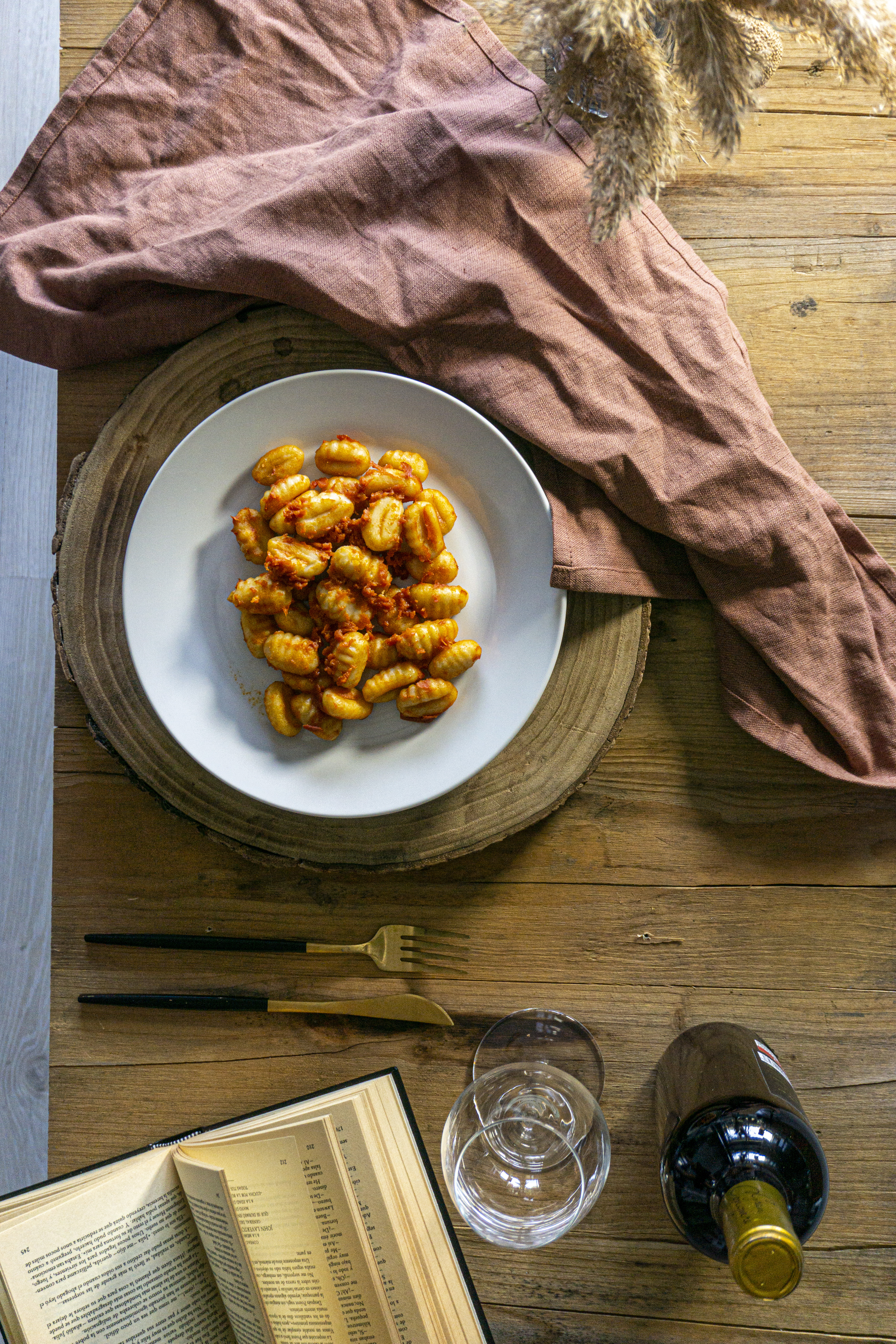 Ñoquis con salsa de tomate