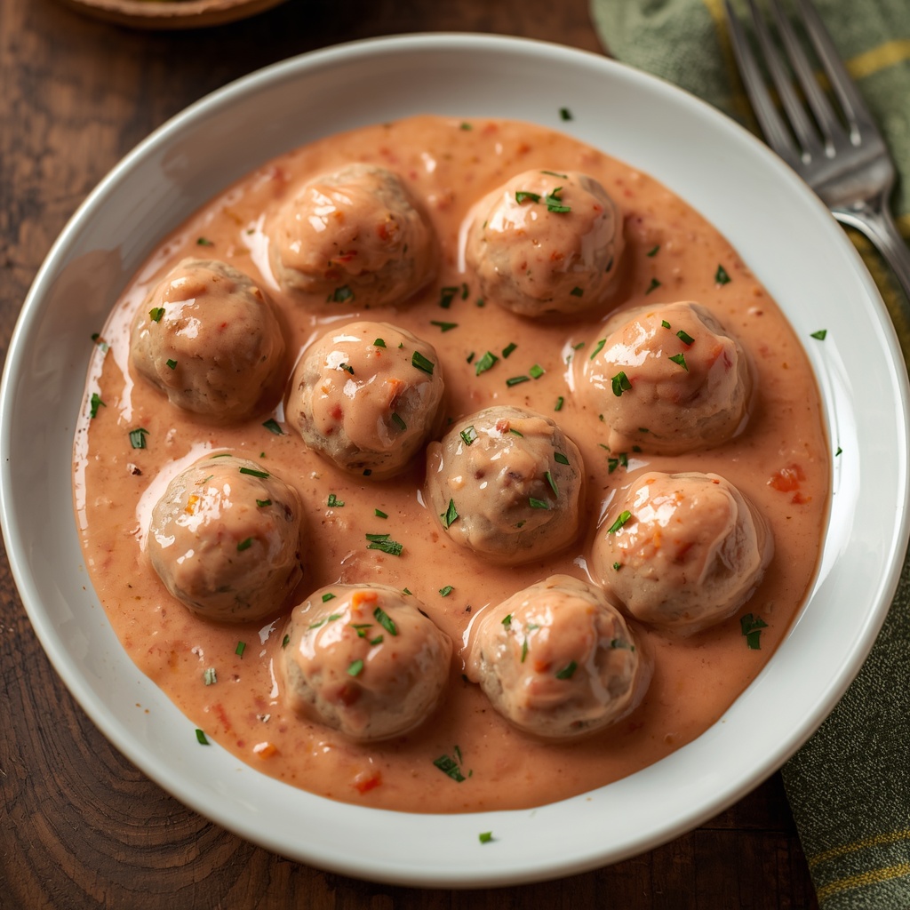 Albóndigas suecas con salsa chipotle