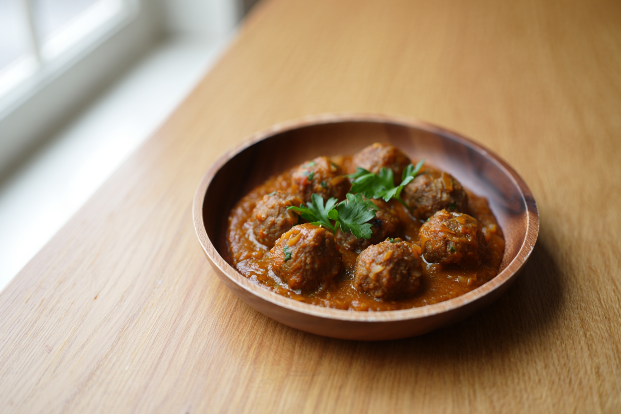 Albóndigas suecas con salsa de verduras