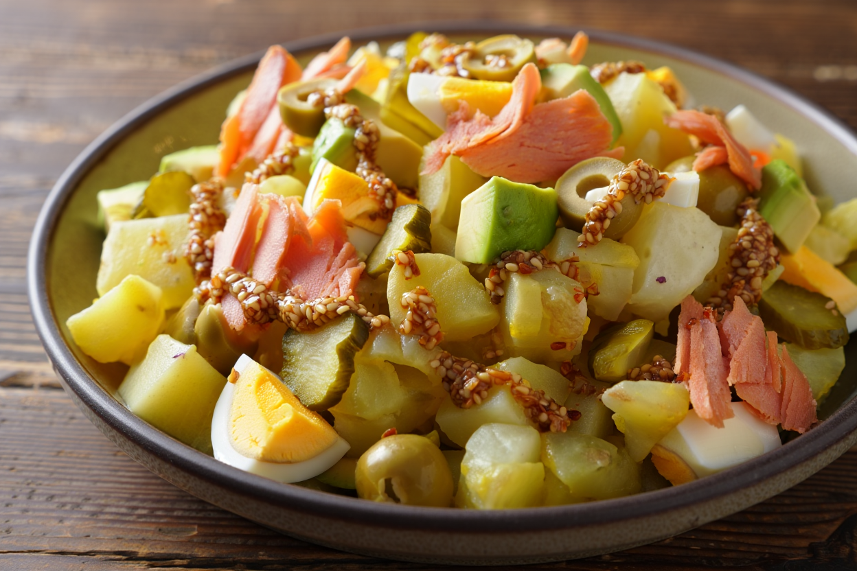 Ensalada de patata con salmón