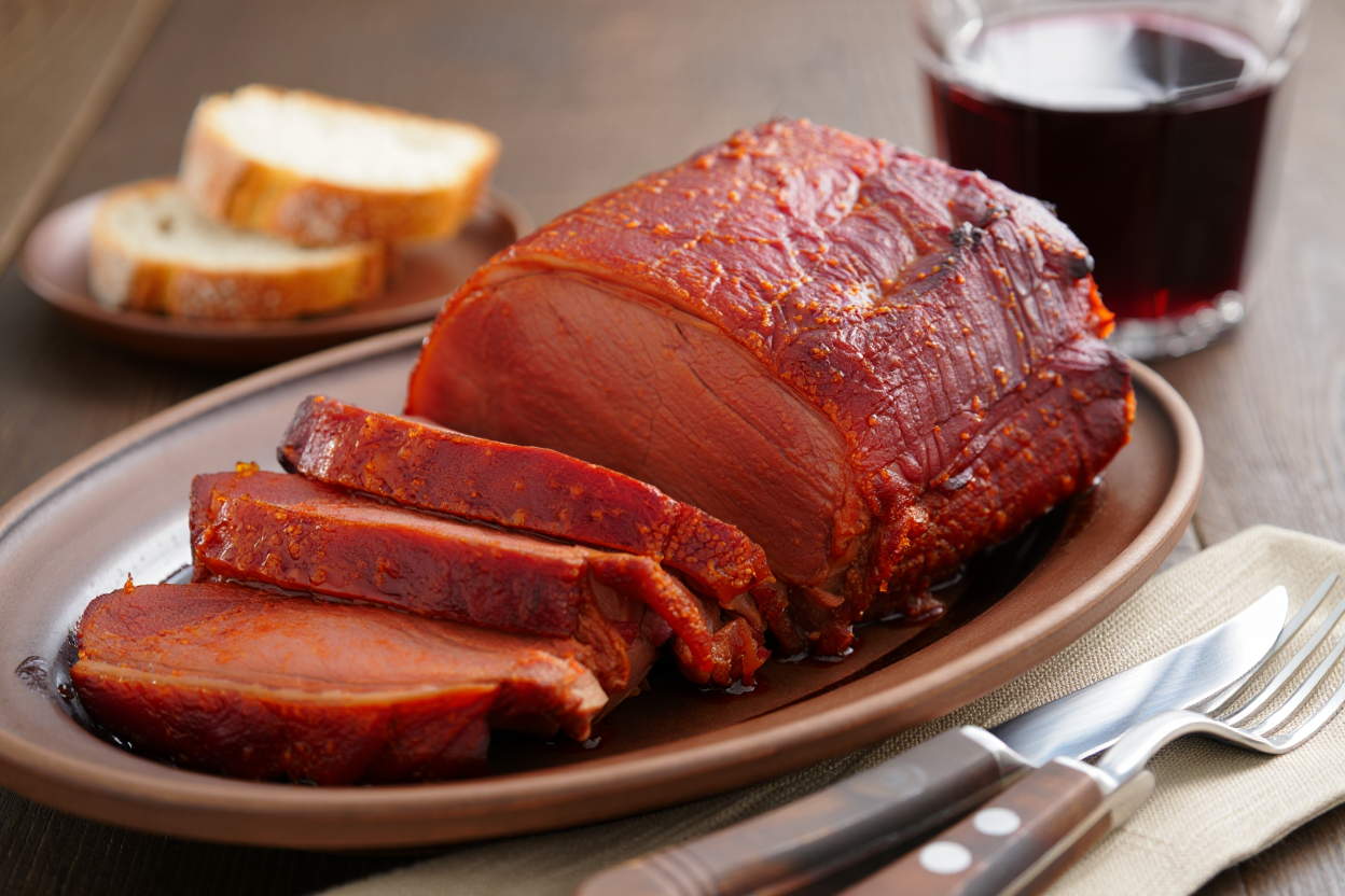 Solomillo de cerdo adobado asado