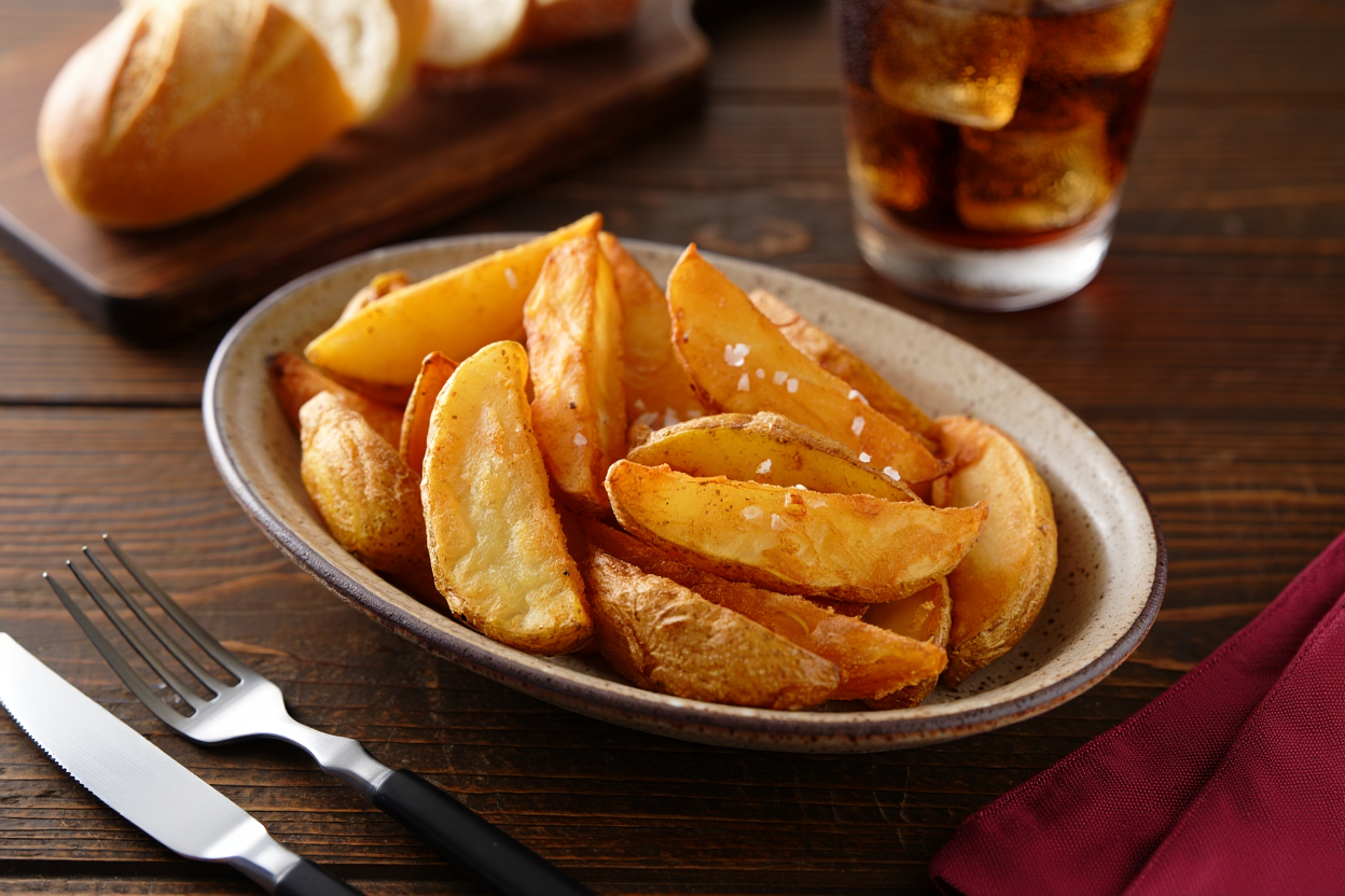 Patatas en gajos al horno
