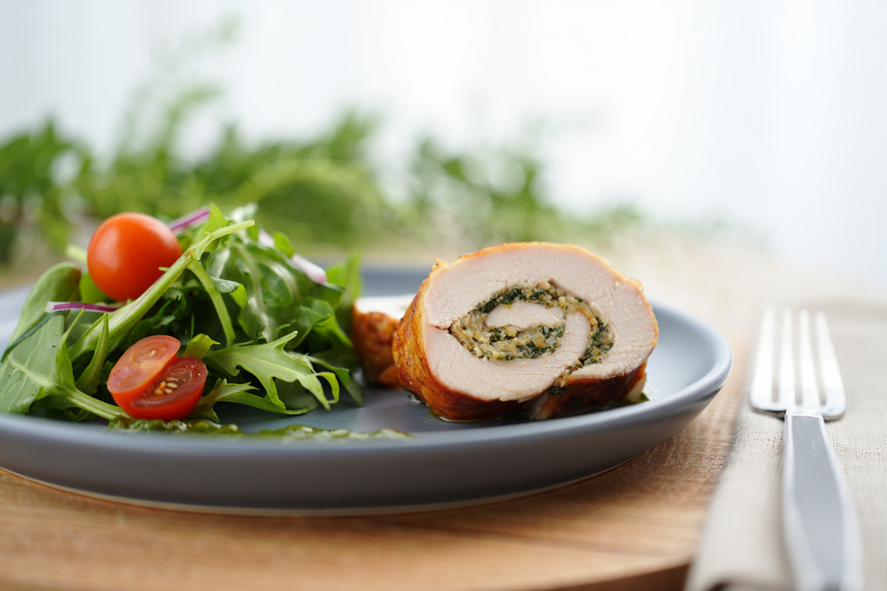 Muslo de pollo relleno