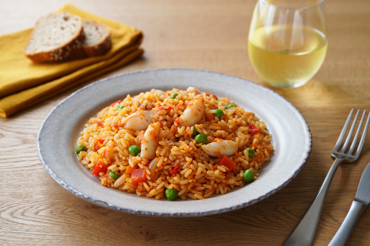 Arroz con chipirones