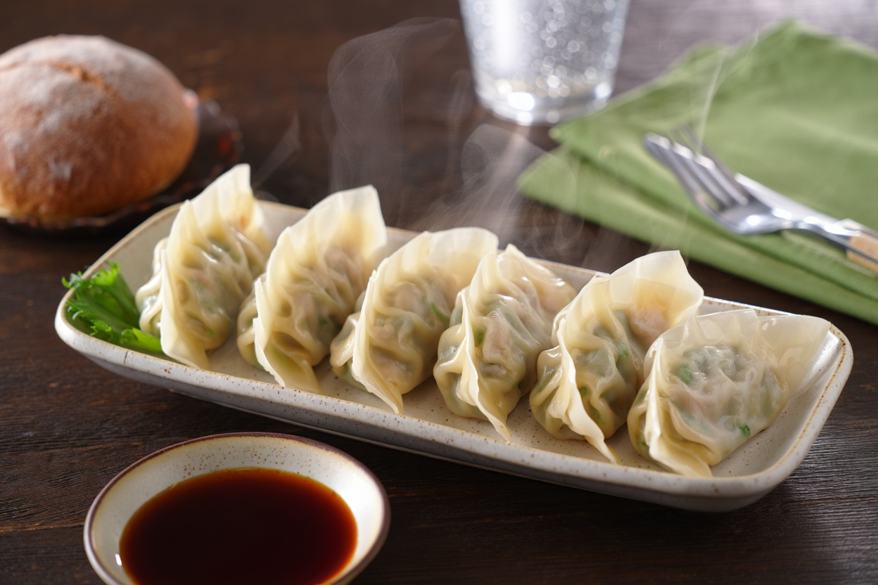 Gyozas de cerdo con verduras