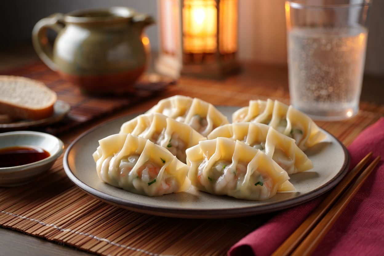 Gyozas de gambas