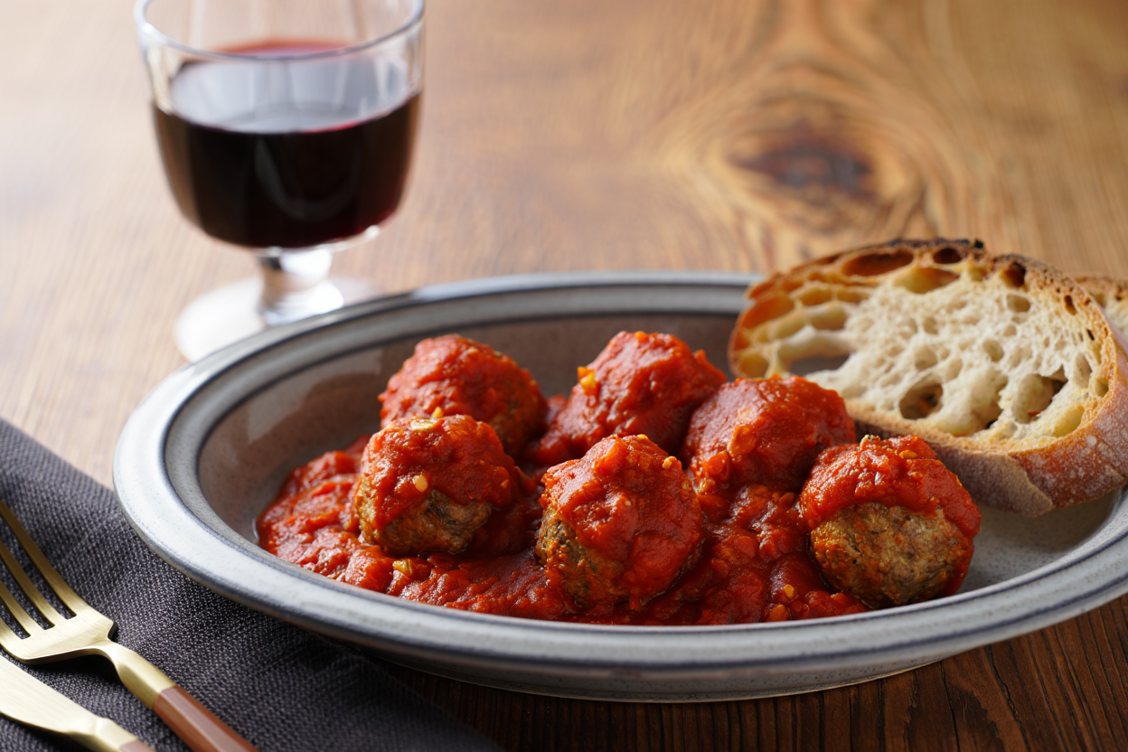 Mini albóndigas de carne con salsa provenzal