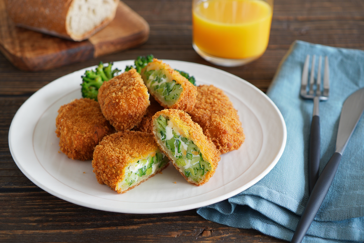 Nuggets de brócoli en Primer plato del menú para colectividades