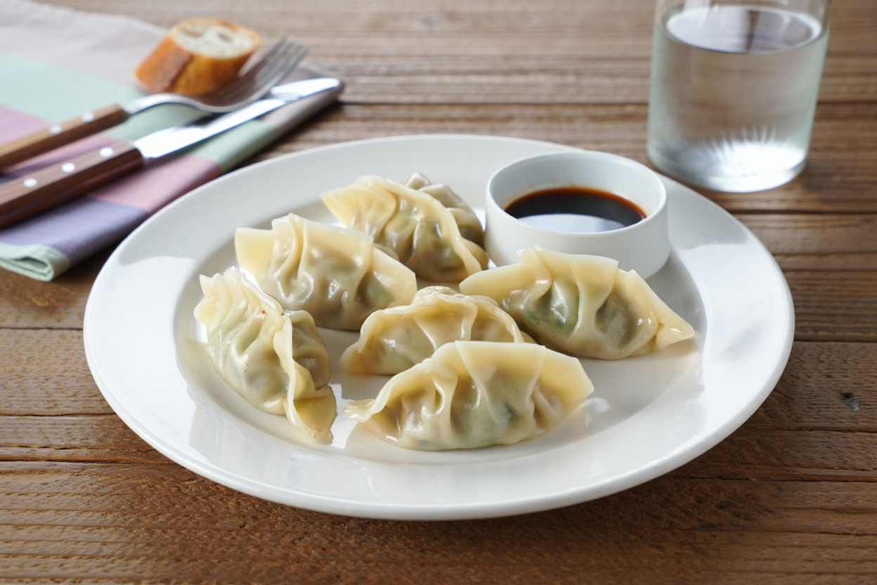 Gyozas de cerdo a la barbacoa