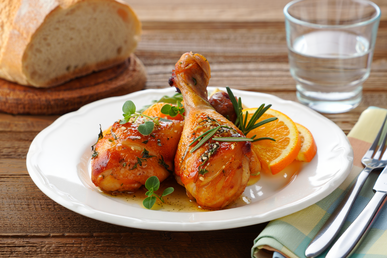 Jamoncitos de pollo a la naranja