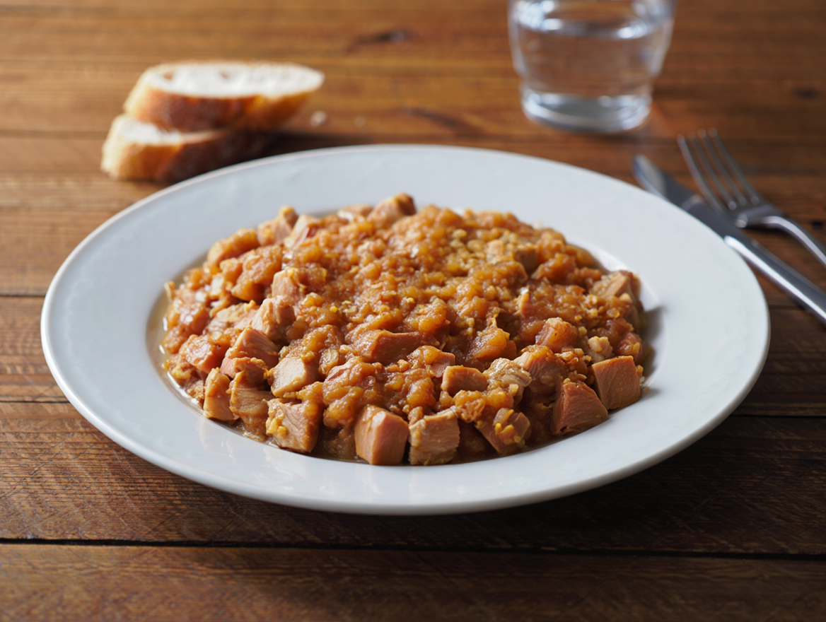 Ragú de pavo con manzana y hierbas provenzales