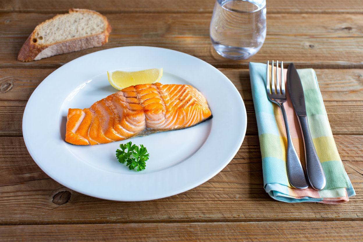 Salmón noruego a la plancha