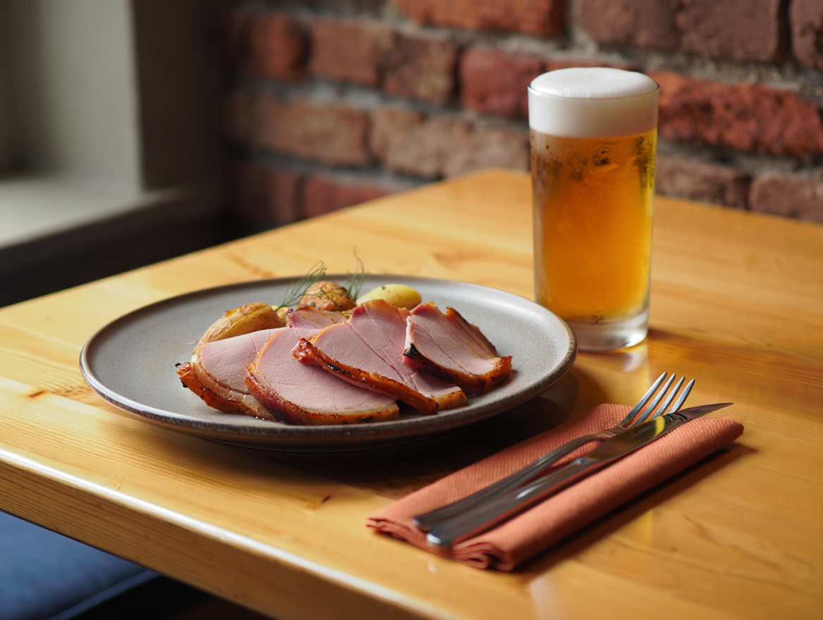 Jamón asado loncheado