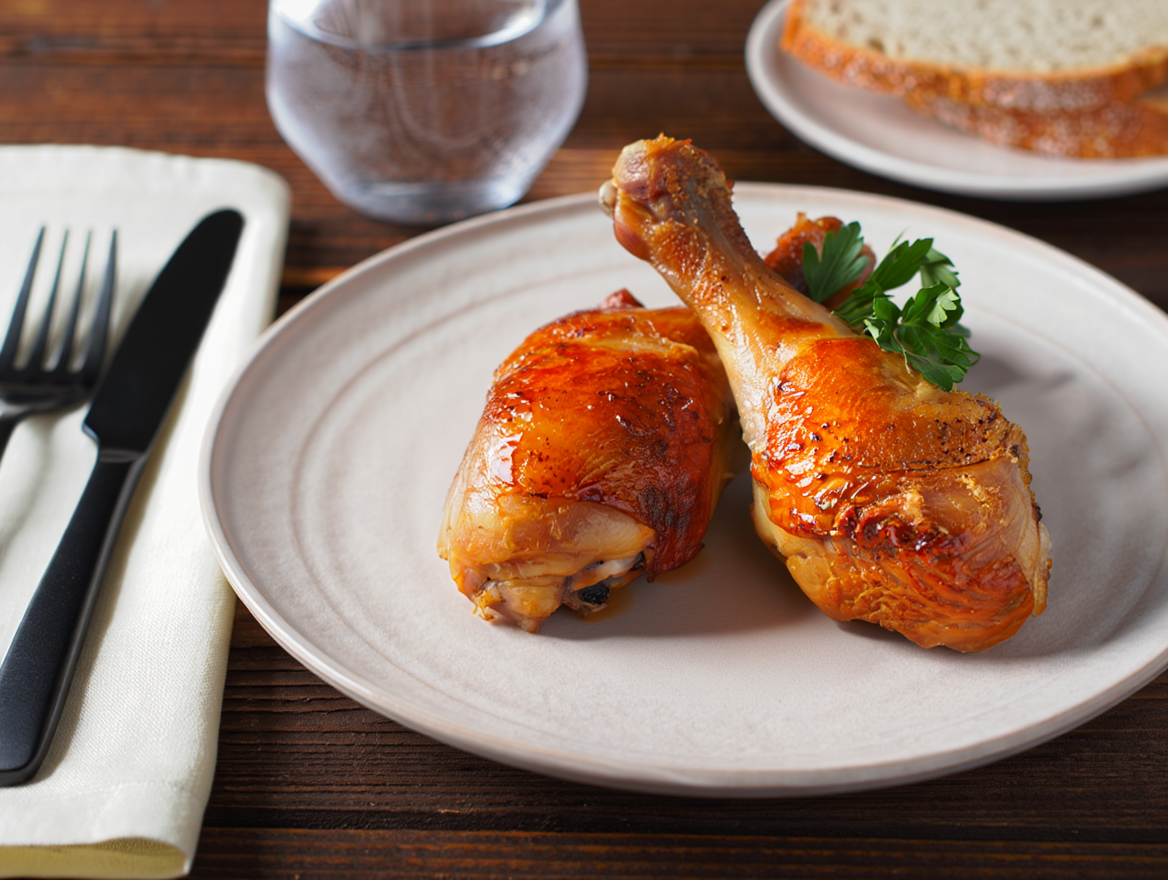 Jamoncitos de pollo asados a las 2 mostazas