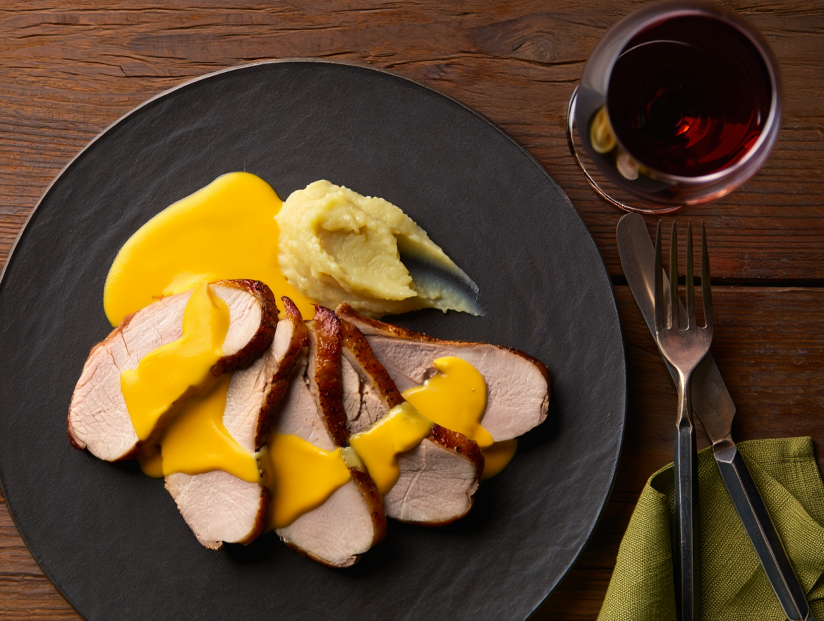 Lomo asado con salsa Pedro Ximenez