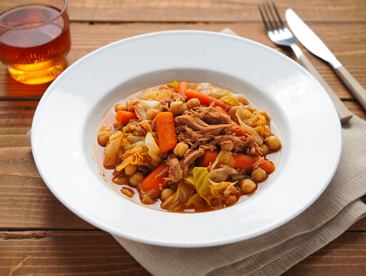 Ropa vieja con pulled pork