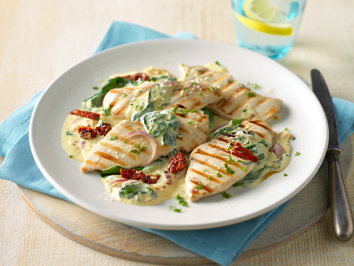 Solomillos de pollo a la Toscana