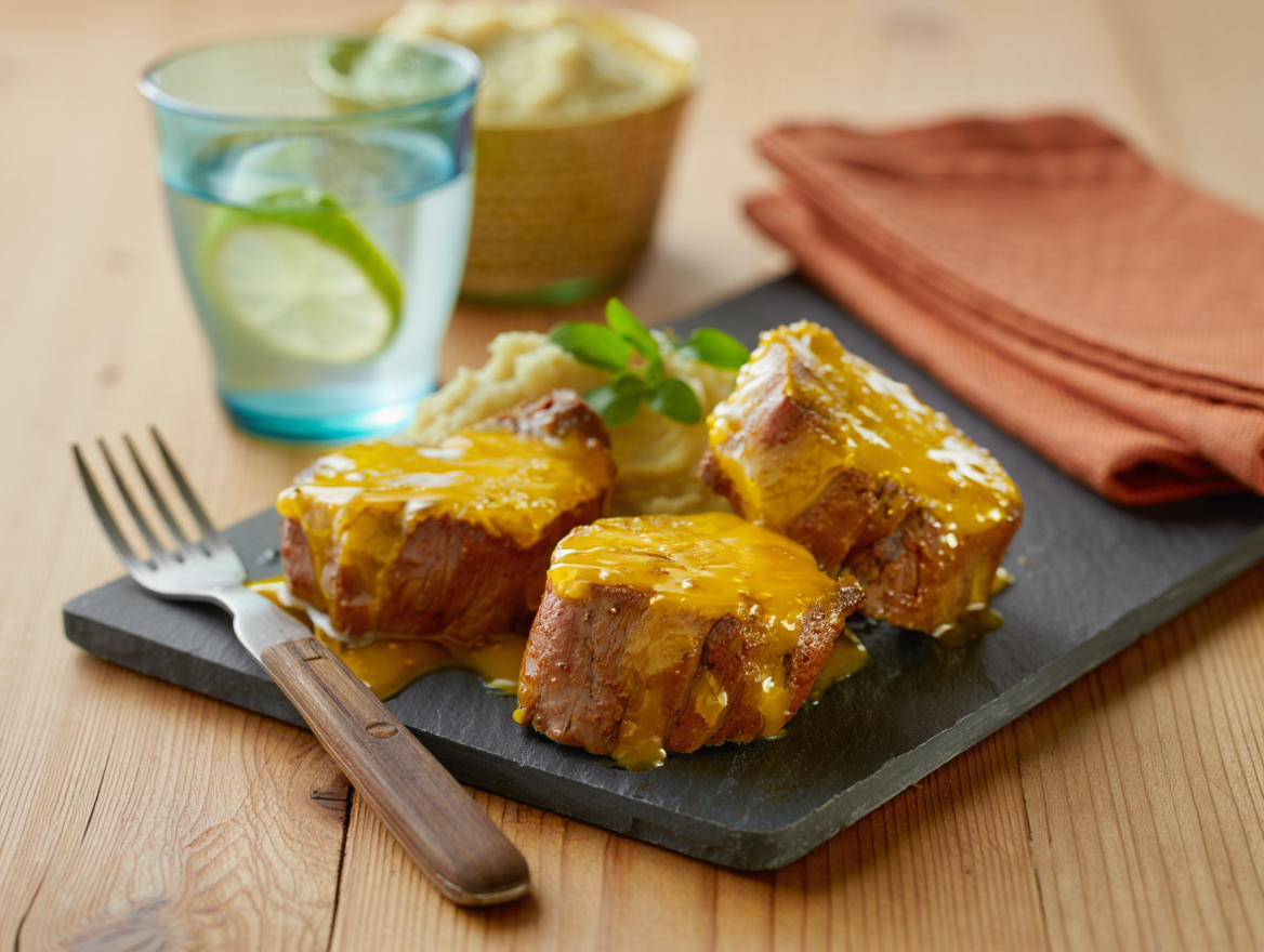 Medallones de solomillo de cerdo salsa Pedro Ximenez