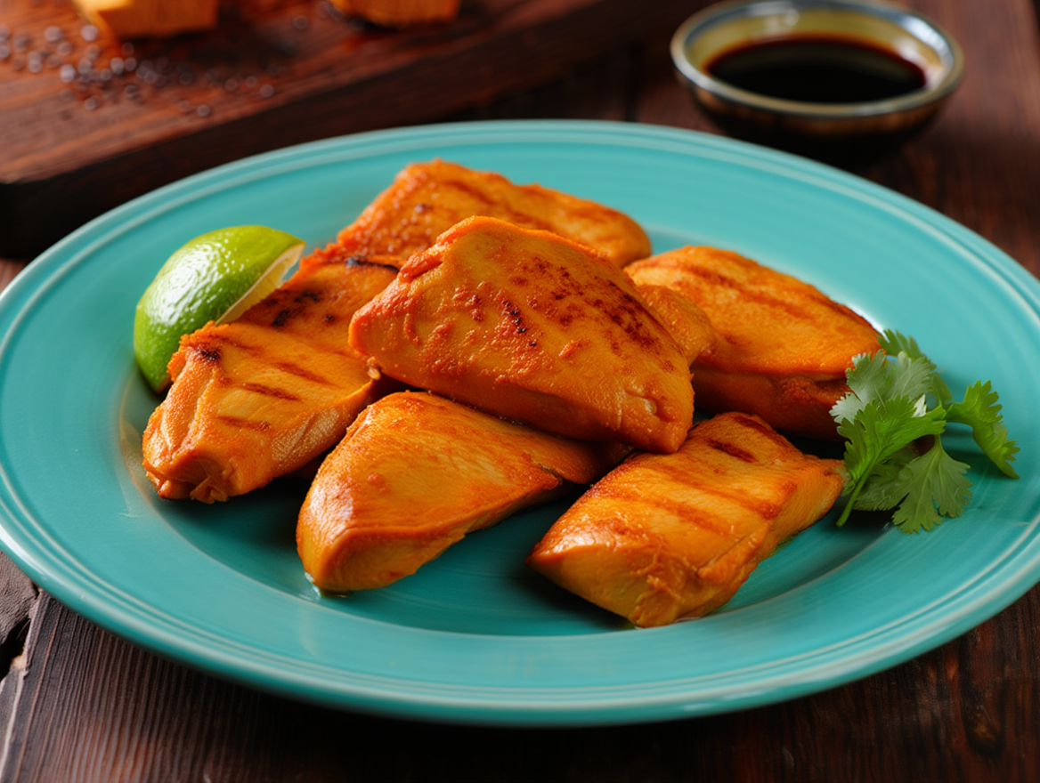 Contramuslos de pollo al estilo peruano en Segundo plato del menú para colectividades