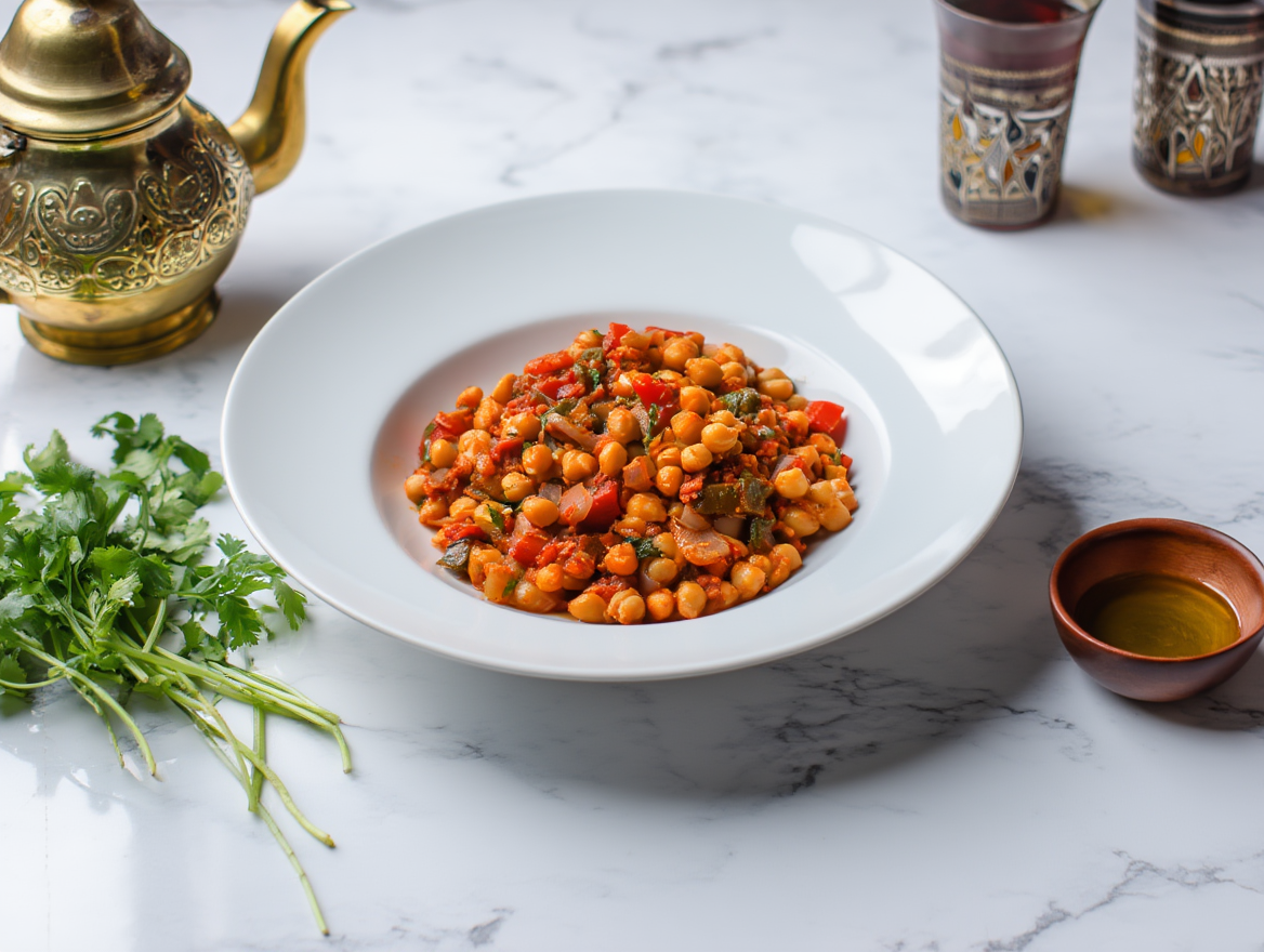 Ragú de garbanzos con verduras al estilo marroquí