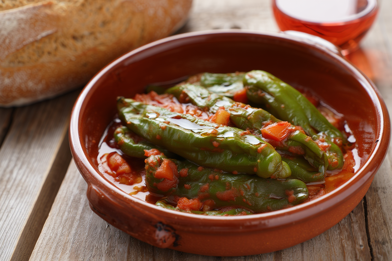 Pimientos italianos con tomate