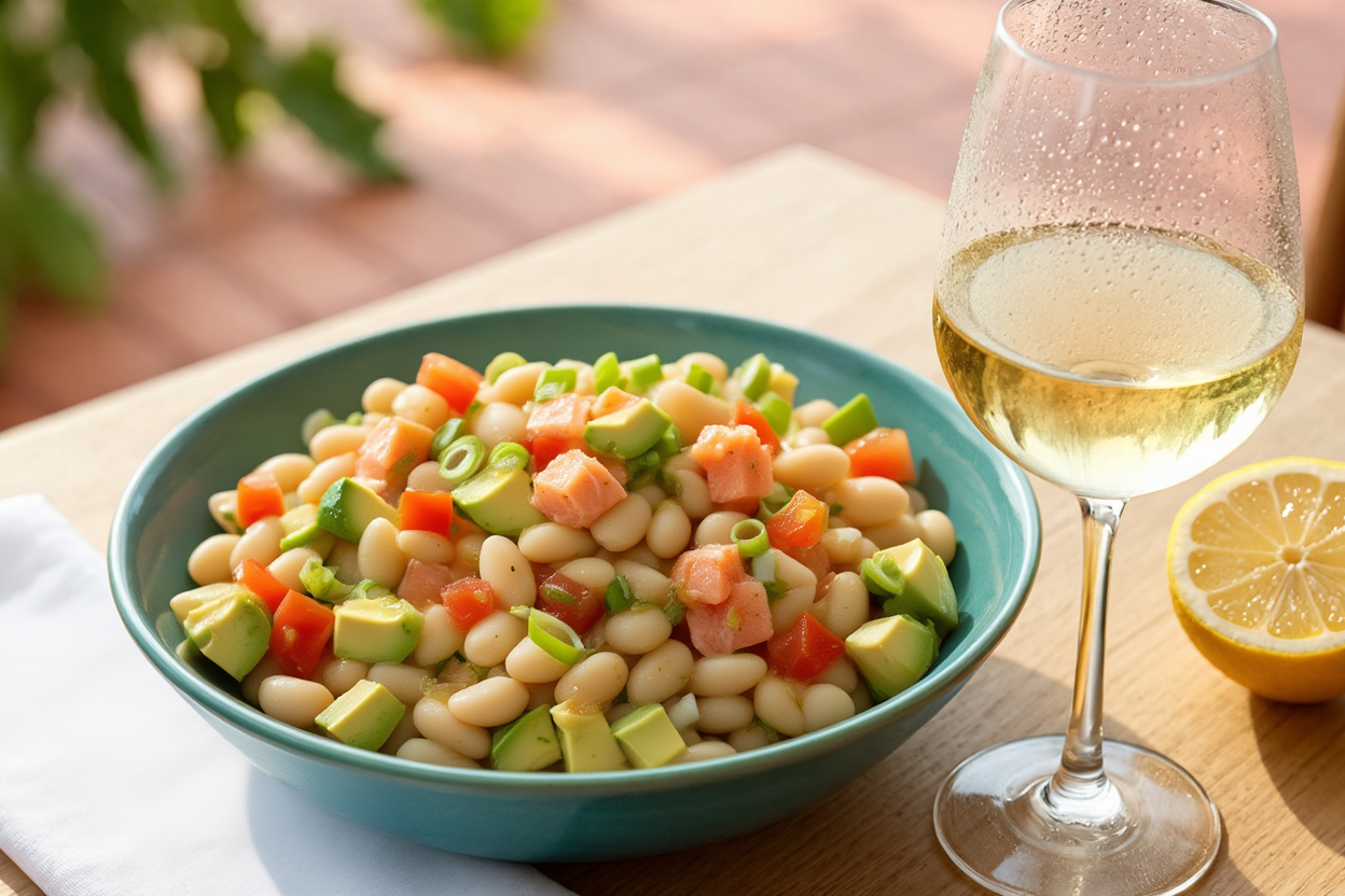 Ensalada de garbanzos con salmón
