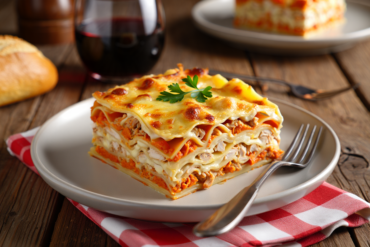 Lasaña de pollo