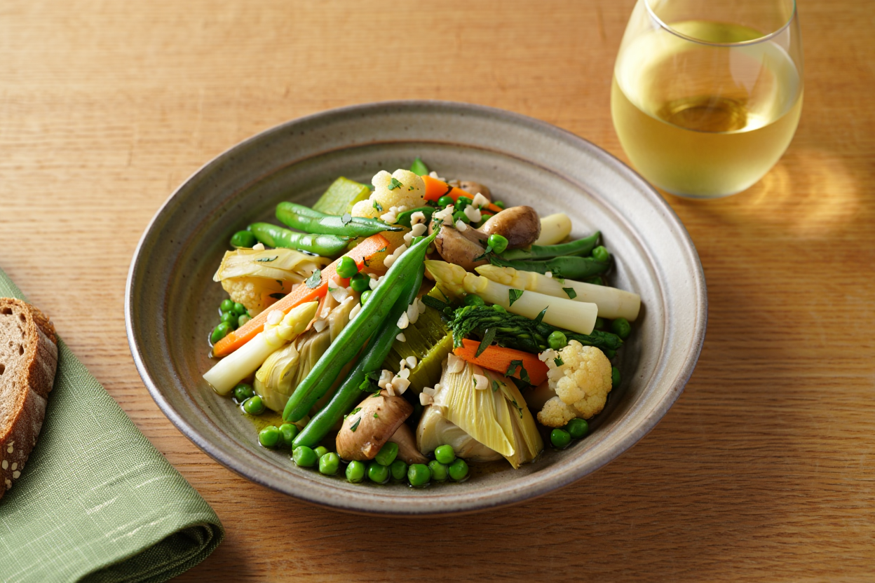 Menestra vegana de verduras