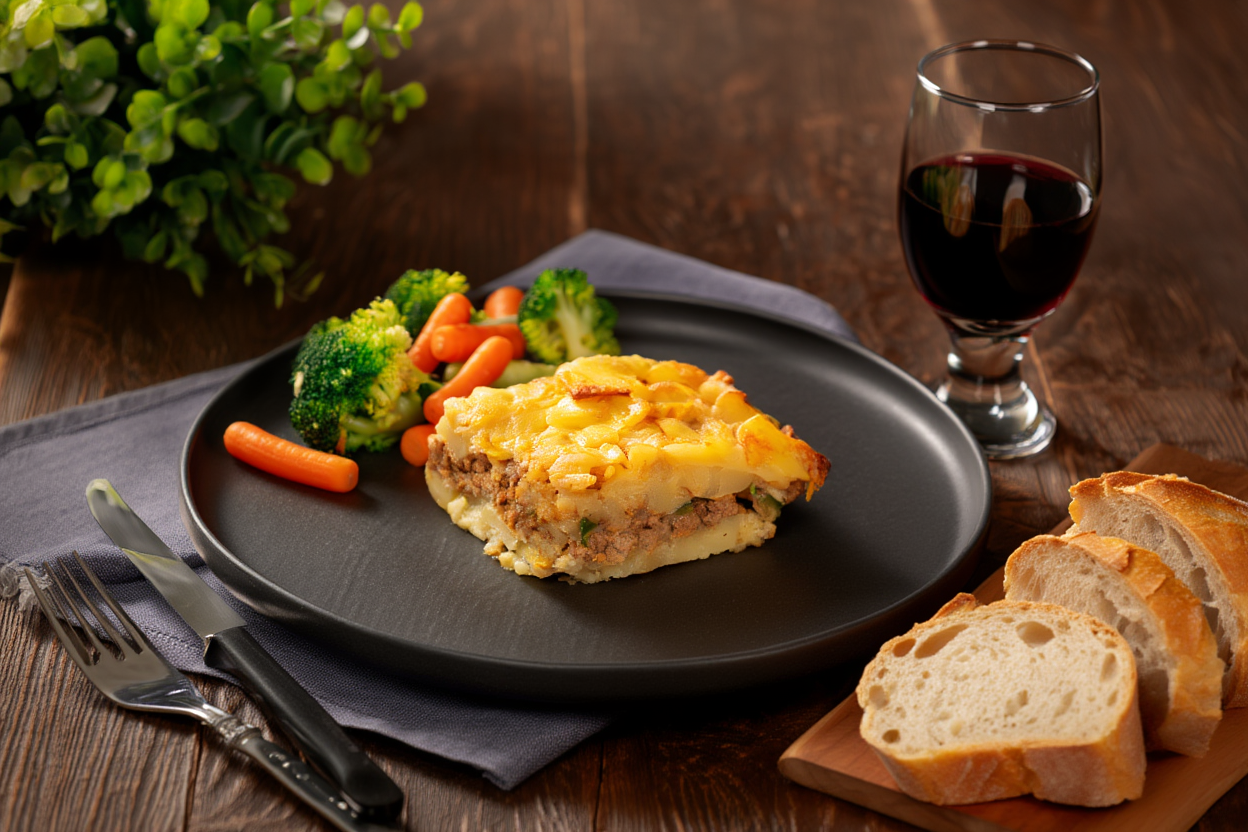 Pastel de patata al estilo cajún