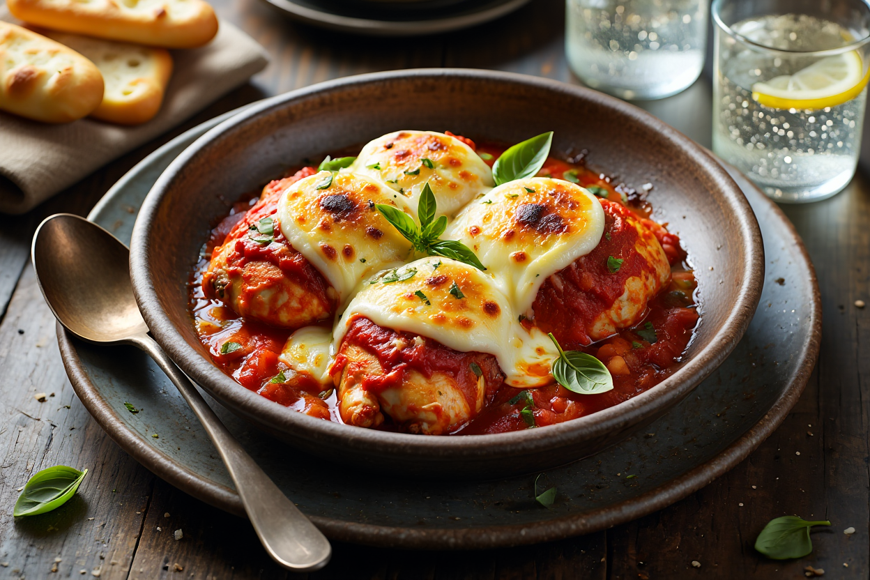 Gratinado de pollo a la sorrentina