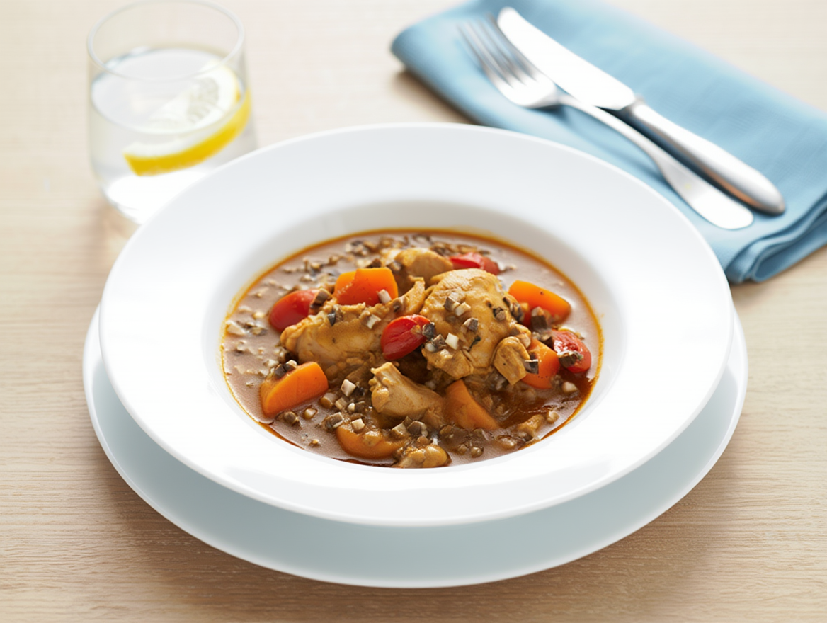 Ragú de pollo alla cacciatora