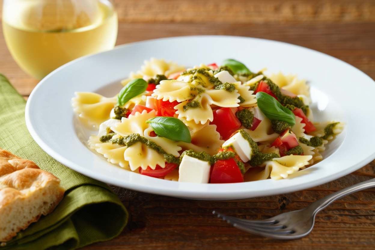 Ensalada de pasta caprese