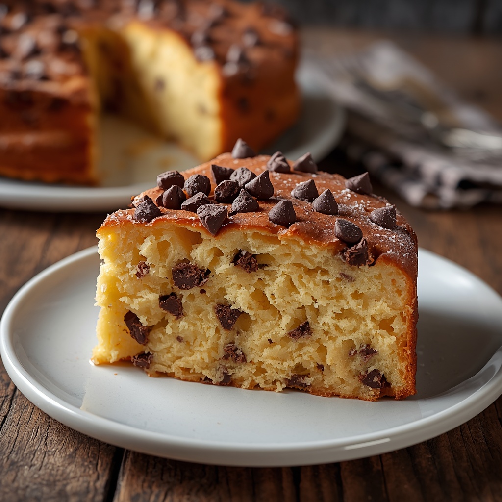 Bizcocho con pepitas de chocolate
