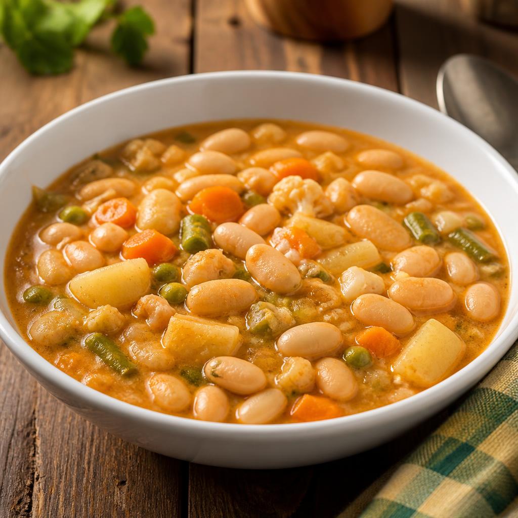 Potaje de alubias de la huerta