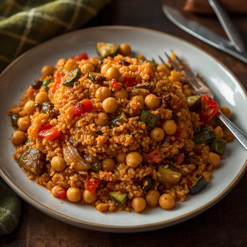 Tajine de garbanzos con cuscús
